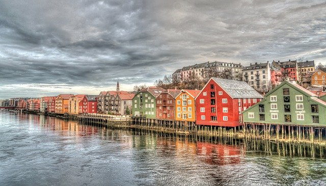 A view of a Norwegian port
