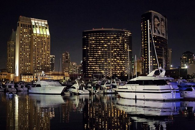 Harbor - San Diego Skyline - 1970 - San Diego History Center