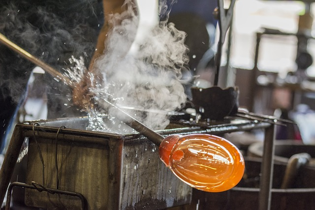 A man making glass