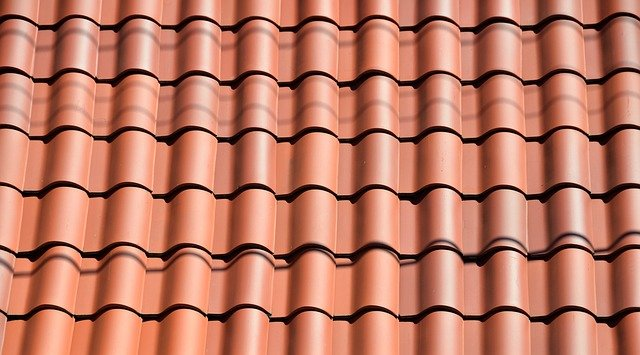 Rows of clay tiles