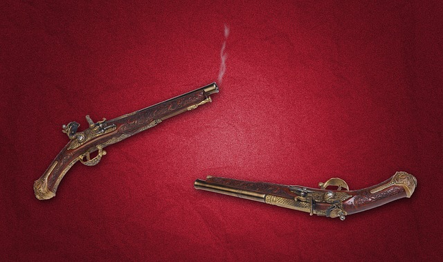 A pair of duelling pistols