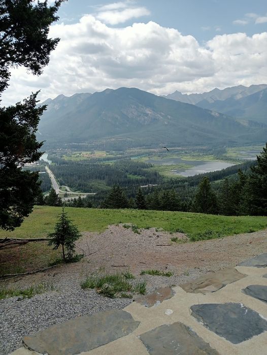Banff viewed from a mountain