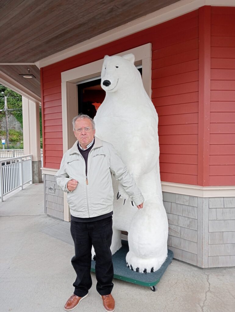 Me with a polar bear in Ketchikan